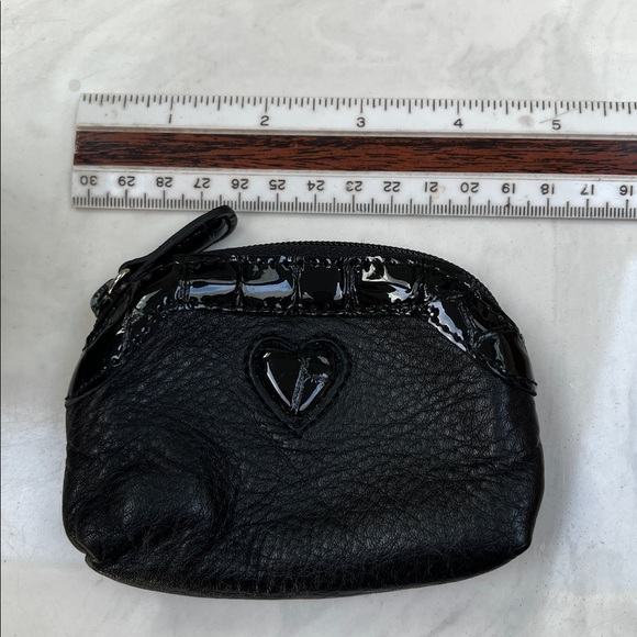 Brighton black Leather Heart Coin Purse - Picture 5 of 6